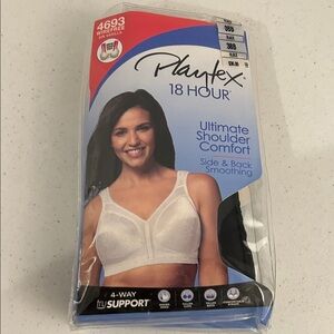 Playtex 18 Hour Black  Wireless Bra - Ultimate Comfort 38 B NWT